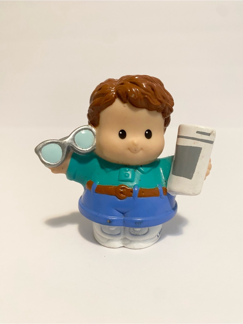 Little People Dad w Newspaper Glasses Dollhouse Figure Fisher Price Toy 4/$20 🛑
